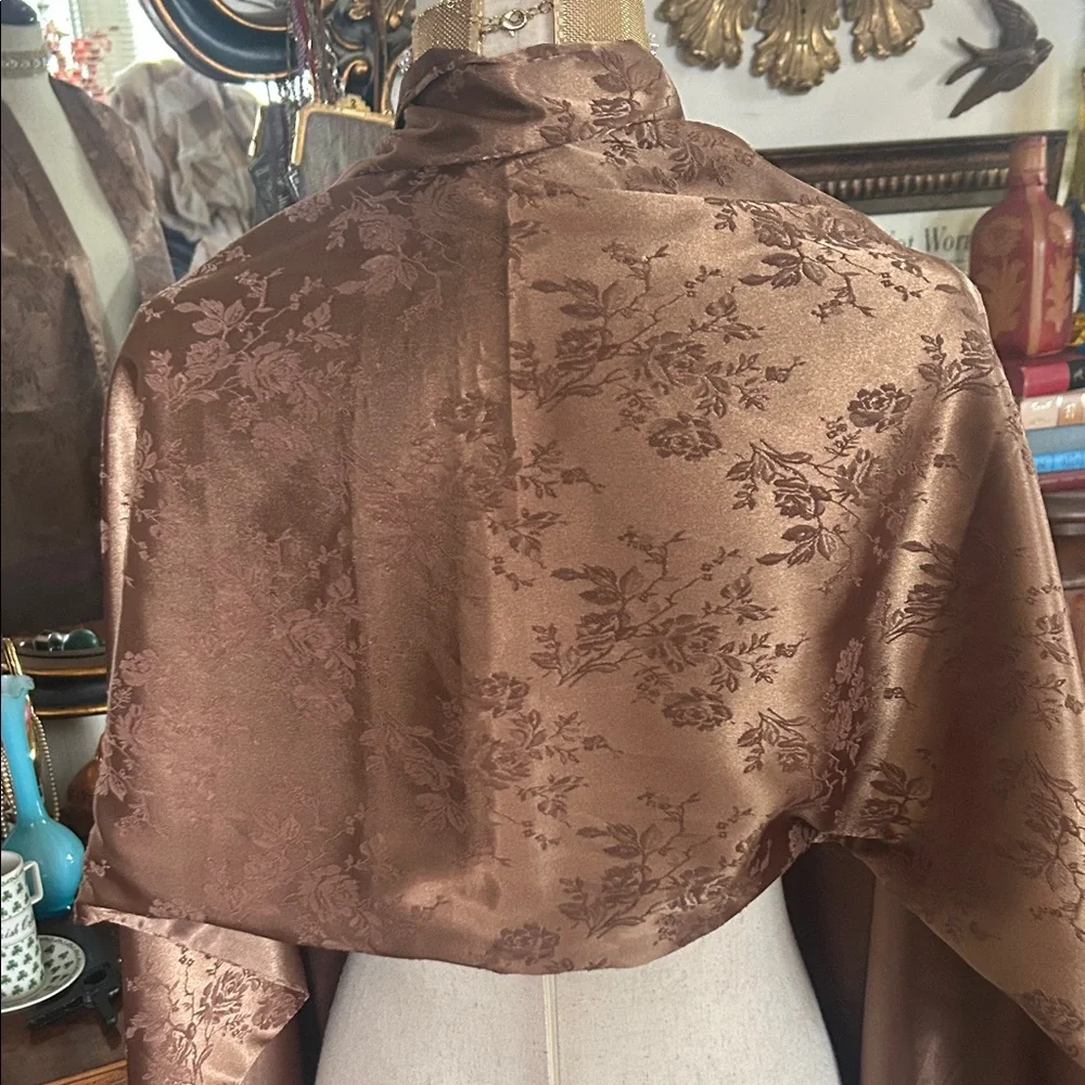Vintage Gold Damask Scarf Wrap Shawl